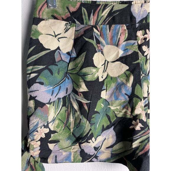 Kimchi Blue Tropical Floral Woven Side Tie Shorts Size Medium - Picture 2 of 7